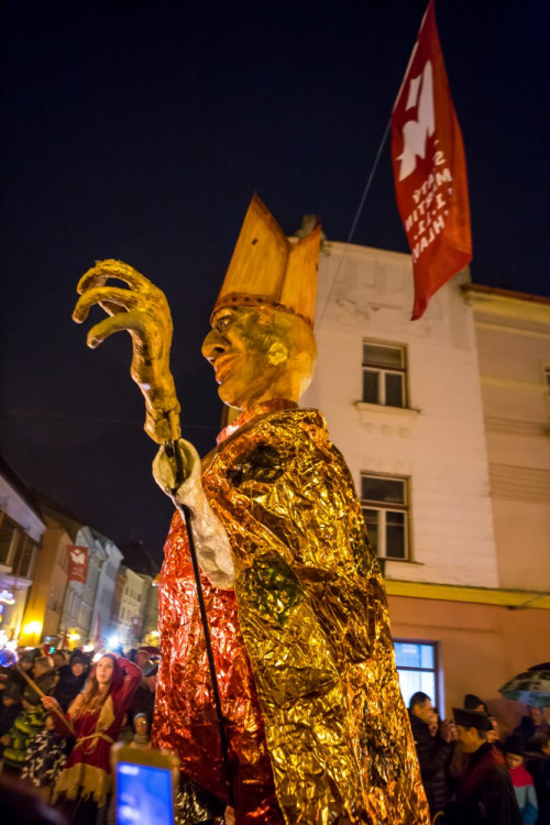 Svatomartinský průvod a ohňostroj