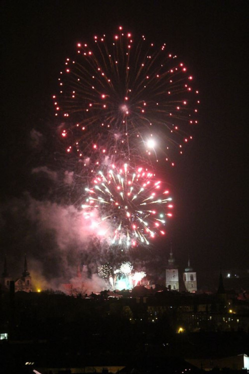 Svatomartinský průvod a ohňostroj 2017
