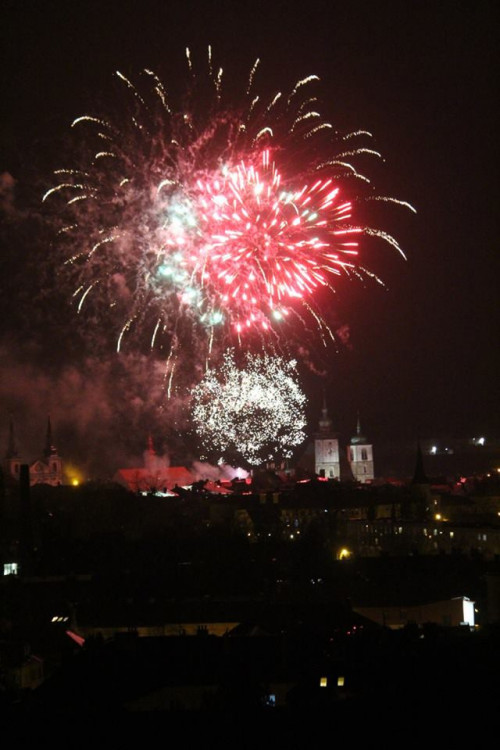 Svatomartinský průvod a ohňostroj 2017
