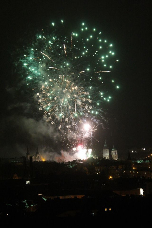 Svatomartinský průvod a ohňostroj 2017