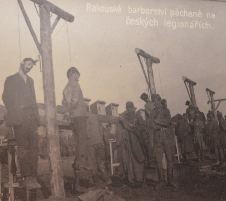 Výstava ukazuje hrůzy války.