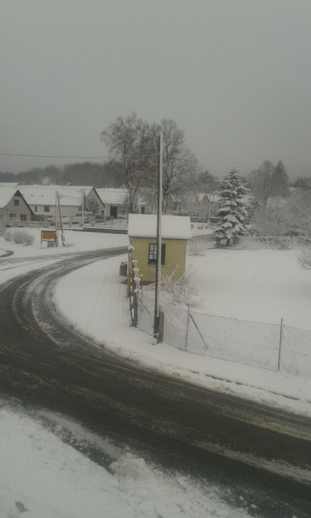 První sníh na Vysočině