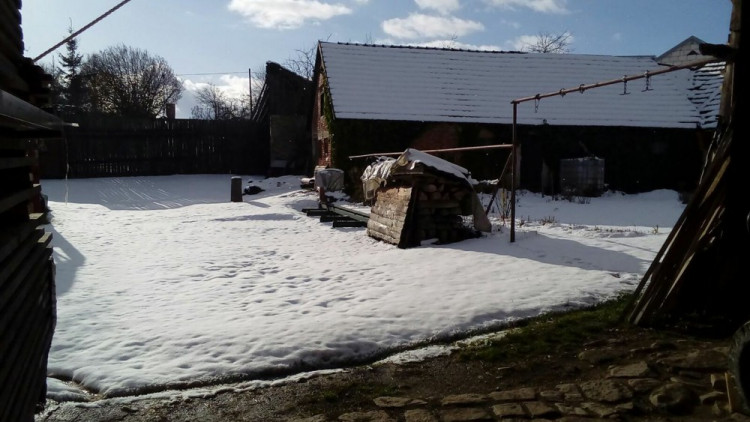 První sníh na Vysočině