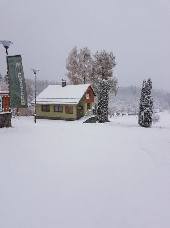 První sníh na Vysočině