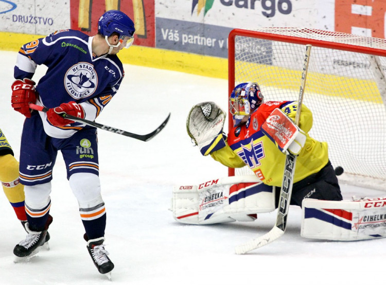 Teč Jana Veselého ve 14. minutě znamenala vedoucí branku Litoměřic