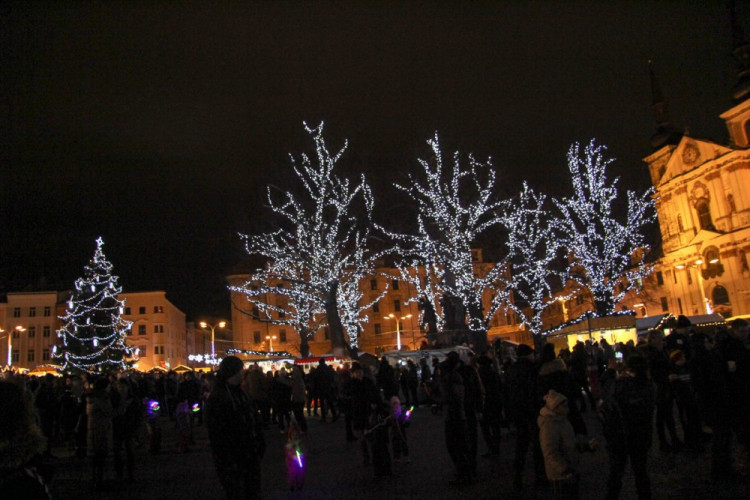 Rozsvícení vánočního stromečku v Jihlavě