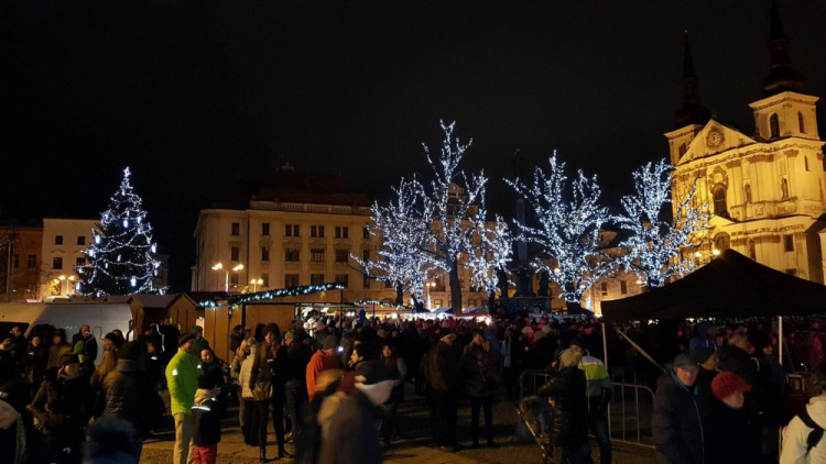Rozsvícení vánočního stromečku v Jihlavě