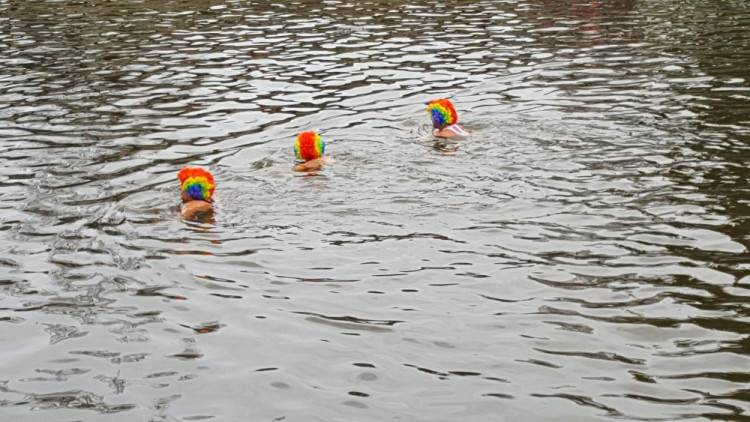 Novoroční koupání v Jihlavě 2018