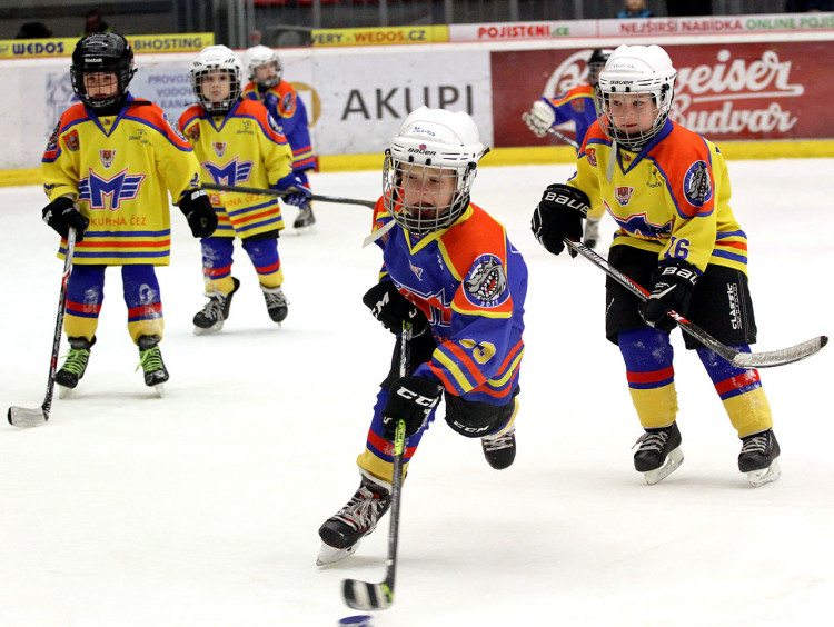 Jediný střelec přestávkové ukázky mini hokeje. Prosadil se těsně přes koncem exhibičního duelu