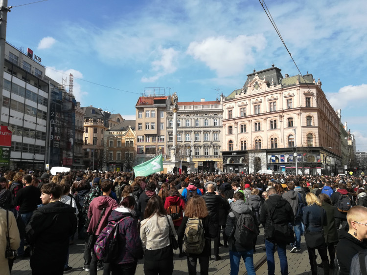 #VyjdiVen stávka studentů na Svoboďáku