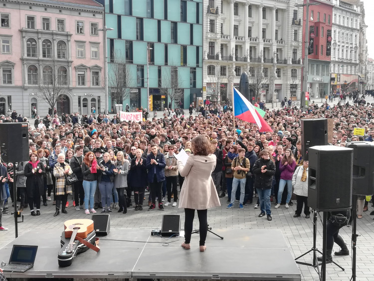 #VyjdiVen stávka studentů na Svoboďáku