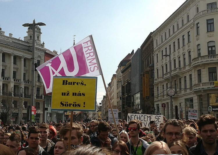 #VyjdiVen stávka studentů na Svoboďáku