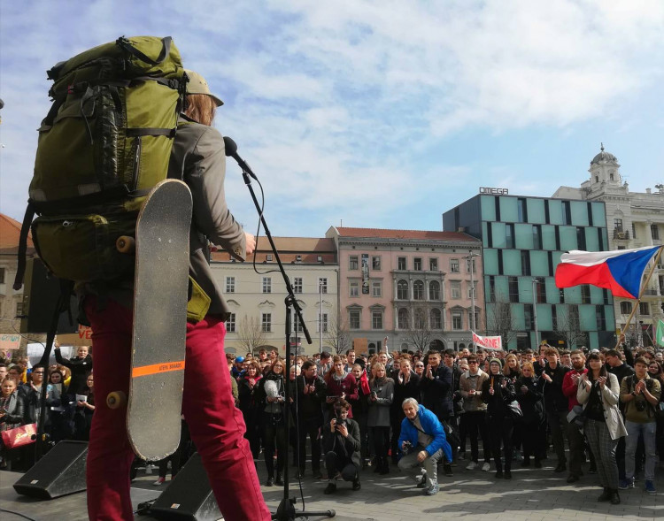 #VyjdiVen stávka studentů na Svoboďáku