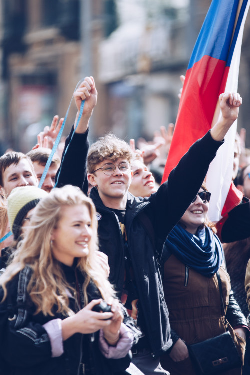 Studentská stávka #VyjdiVen v Brně optikou Vojtěcha Káby