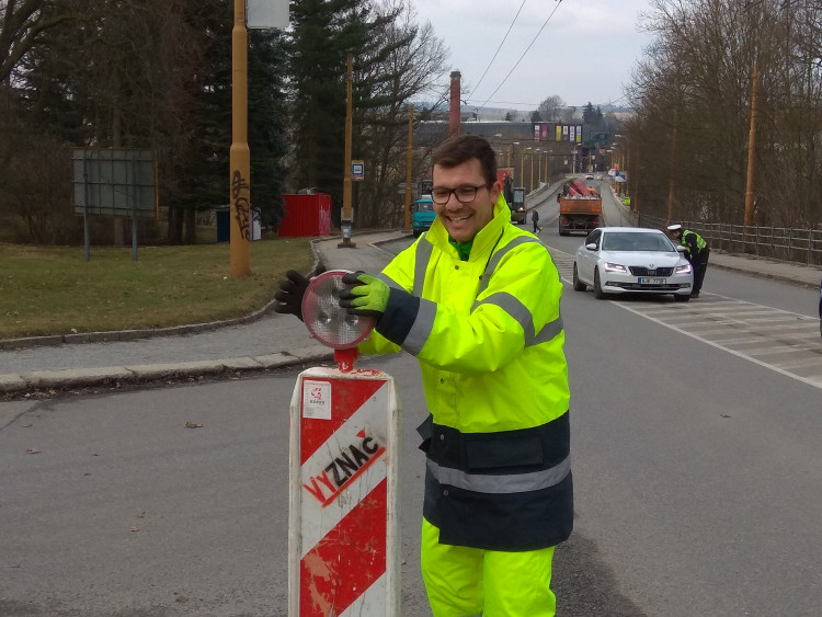 Uzavření Brněnského mostu z důvodu rekonstrukce, duben 2017