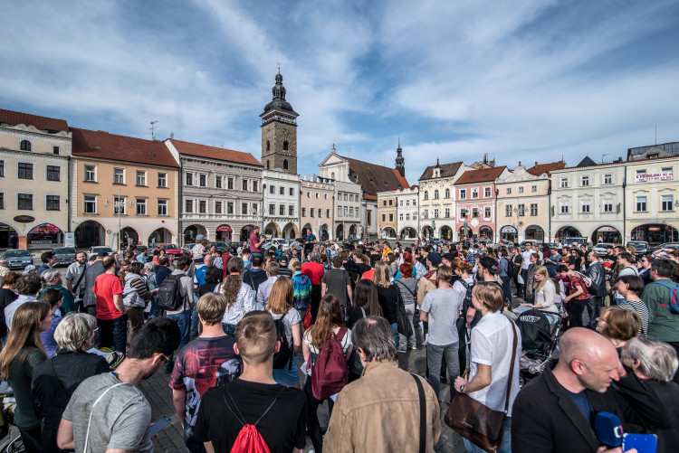 Budějcké pietní shromáždění za oběti koncentračního tábora v Letech