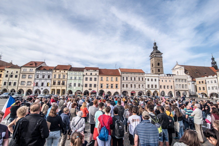 Budějcké pietní shromáždění za oběti koncentračního tábora v Letech