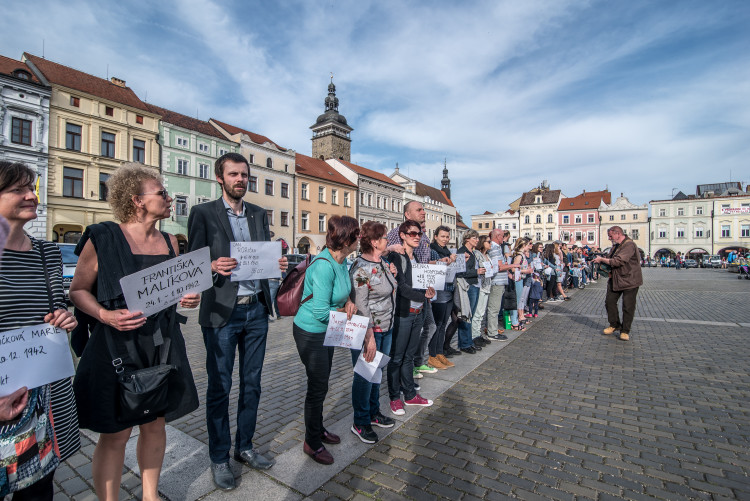 Budějcké pietní shromáždění za oběti koncentračního tábora v Letech