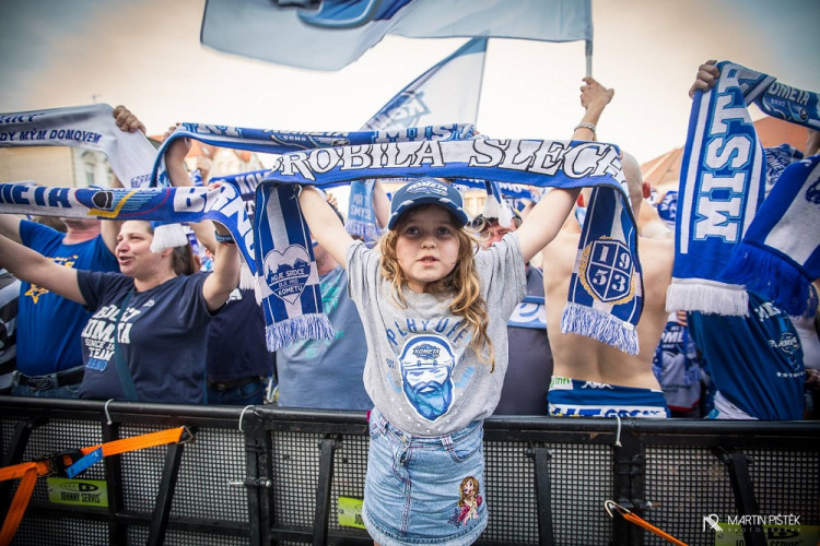 Zelňák při vítězném zápase v Třinci a zisku titulu, autor: Martin Pištěk