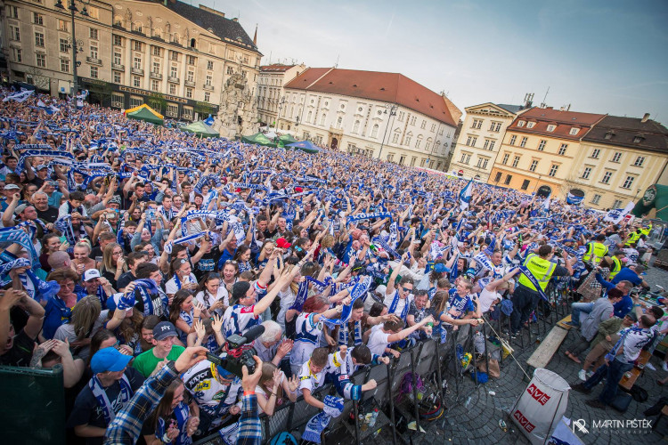 Zelňák při vítězném zápase v Třinci a zisku titulu, autor: Martin Pištěk