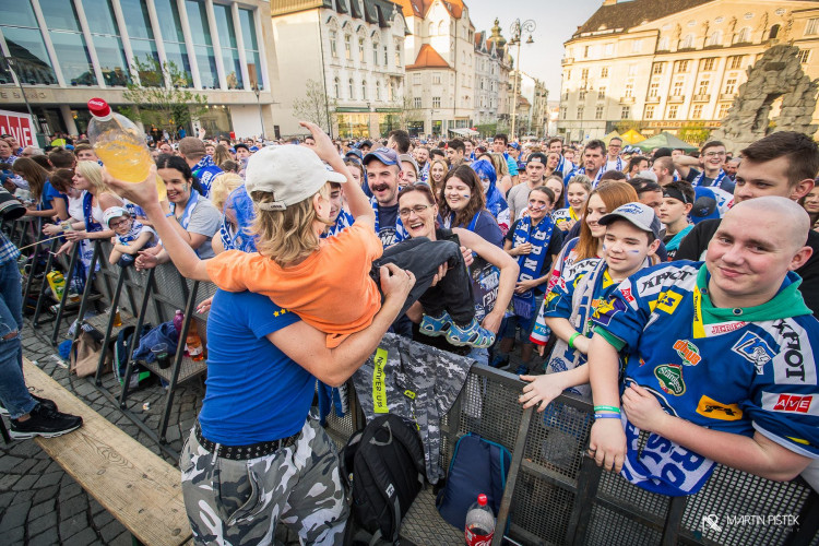 Zelňák při vítězném zápase v Třinci a zisku titulu, autor: Martin Pištěk