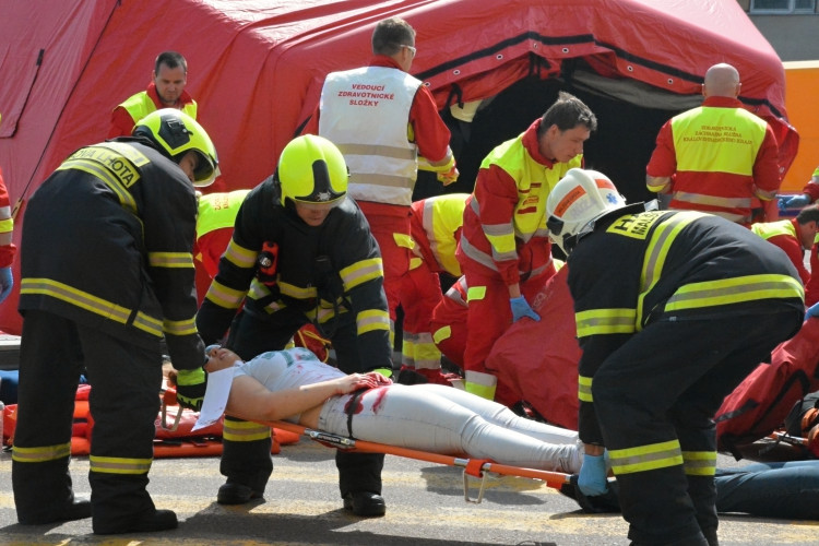 FOTO: Do Kongresového centra Aldis vnikli teroristé. Naštěstí jen v rámci cvičení