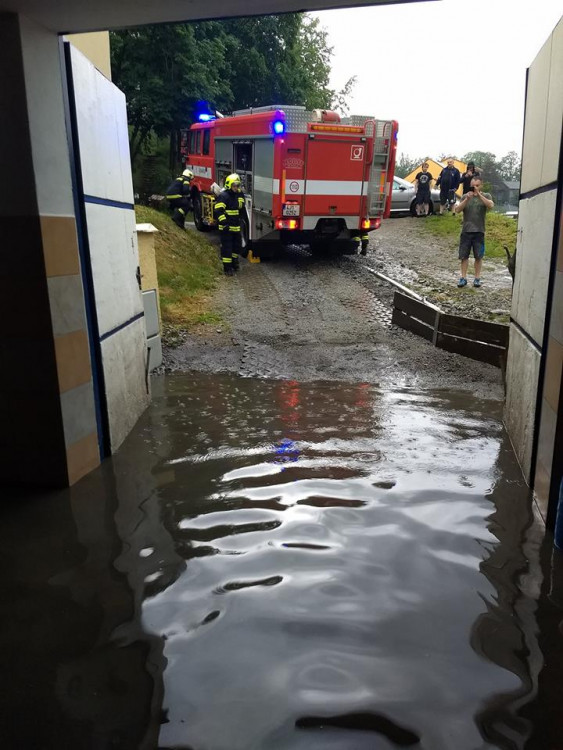 Průtrž mračen na Vysočině, červen 2018