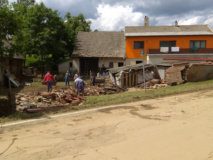 Přívalové deště v Jestřebí