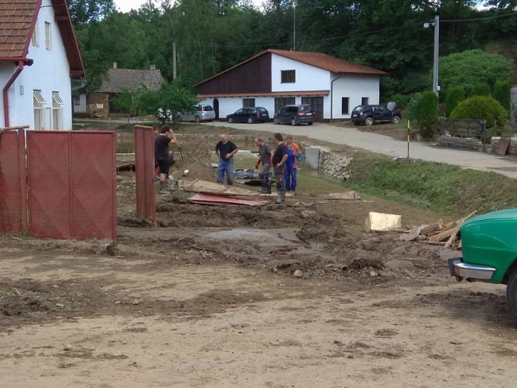 Přívalové deště v Jestřebí