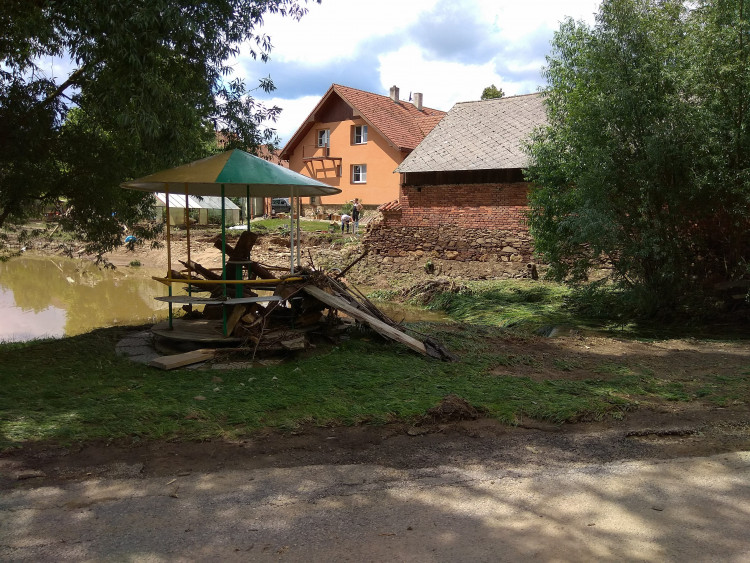 Přívalové deště v Jestřebí