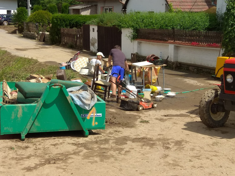 Přívalové deště v Jestřebí