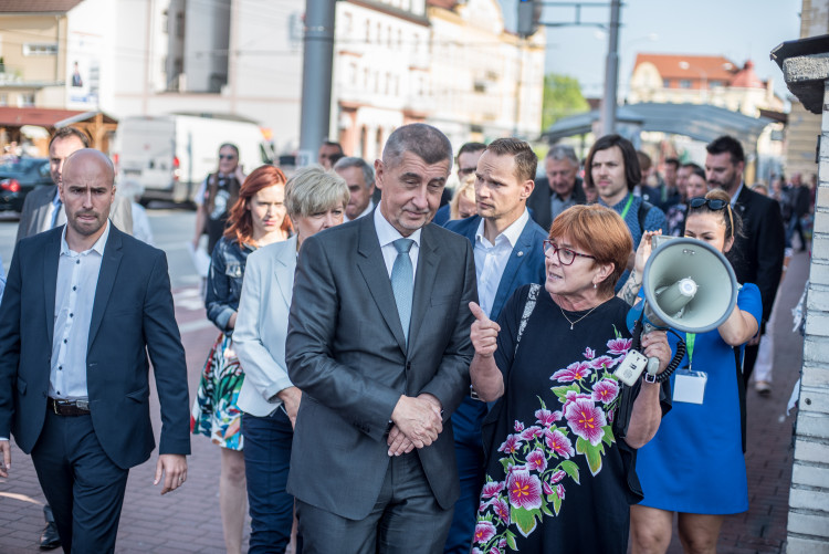 Předseda vlády Andrej Babiš v Českých Budějovicích