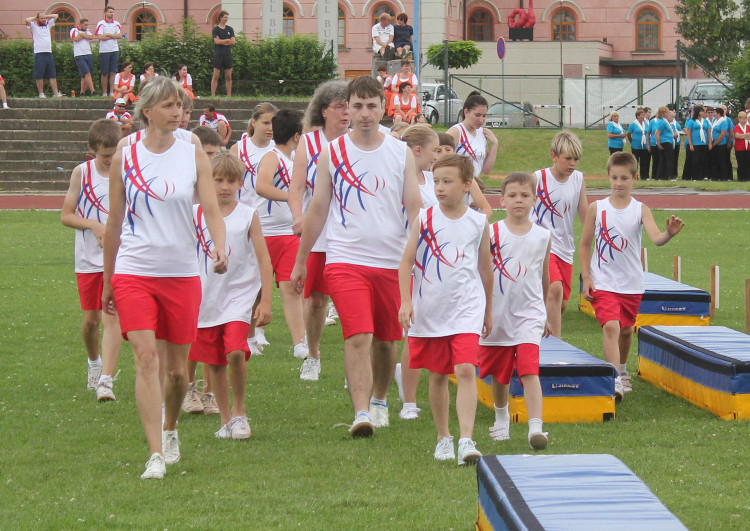 Všesokolský župní slet v Českých Budějovicích