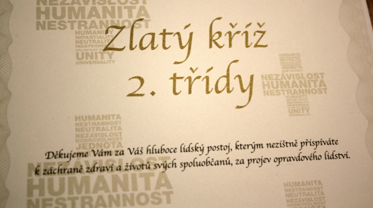 Oceňování dárců krve v Českých Budějovicích