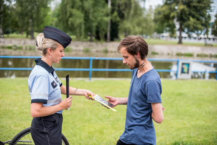 Dopravně bezpečnostní akce policie zaměřená na cyklisty
