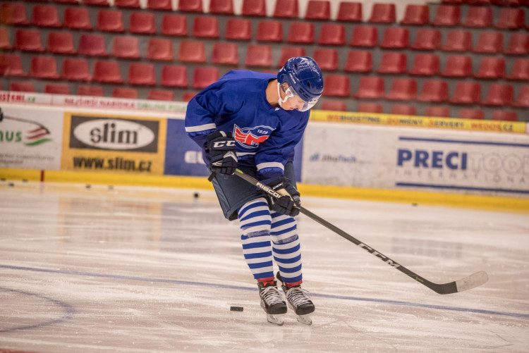 První trénink hokejistů Motoru na ledě při přípravě na sezonu 2018/2019