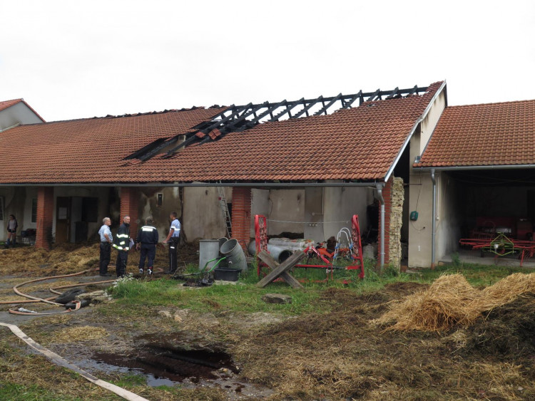 Požár stájí způsobil škodu za tři milióny, koně vyvázli bez zranění.