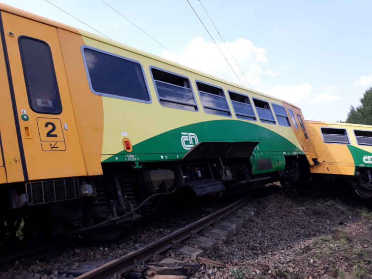 Nehoda traktoru a vlaku u Písku