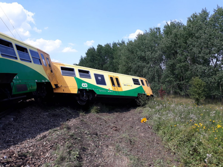 Nehoda traktoru a vlaku u Písku