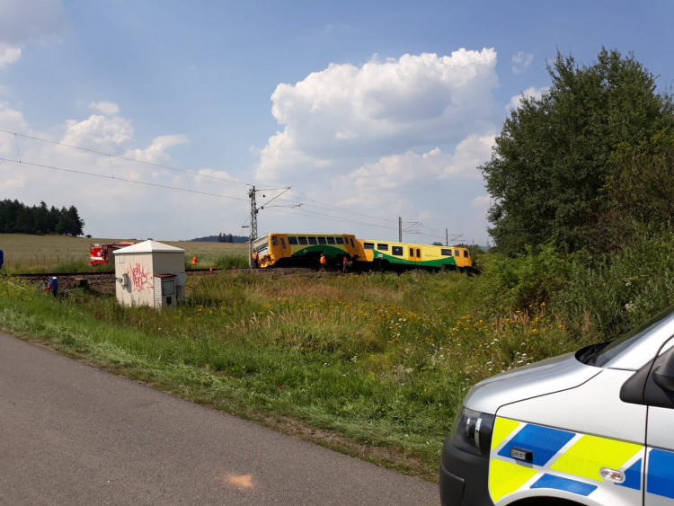 Nehoda traktoru a vlaku u Písku