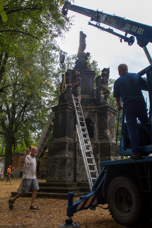 Restaurování barokního sloupu Liberec