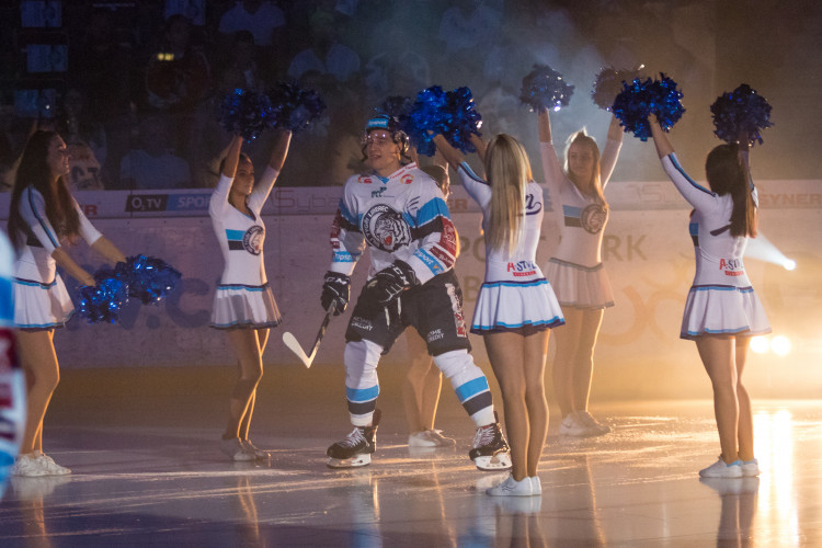 Zápas Bílých Tygrů proti HC Dynamo Pardubice