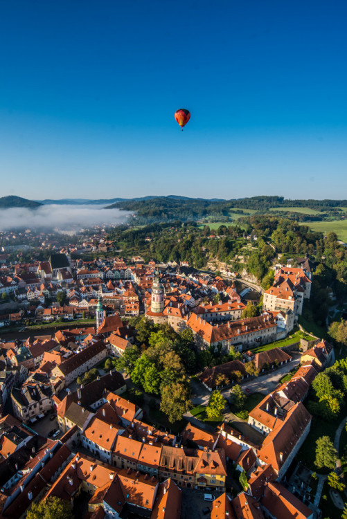 Let balonem nad Českým Krumlovem
