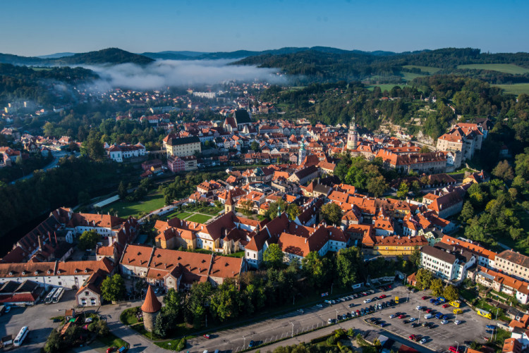 Let balonem nad Českým Krumlovem
