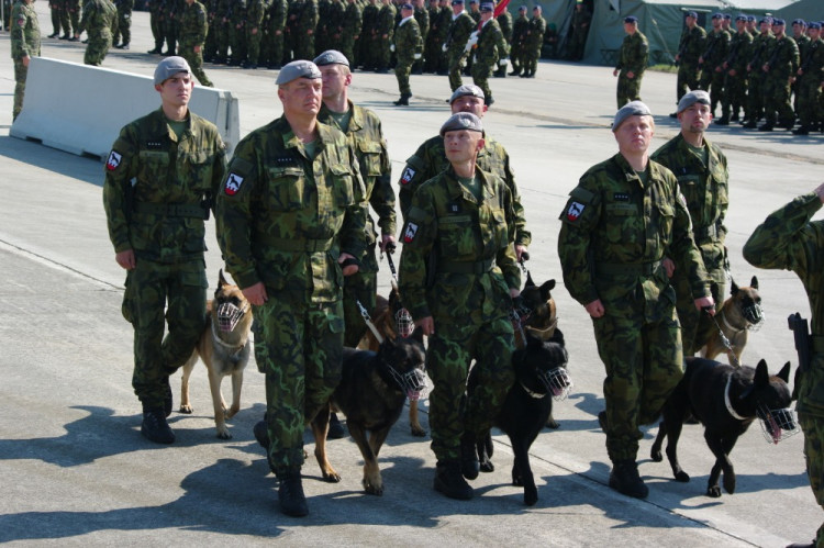 Vojáci trénují v Bechyni na slavnostní přehlídku