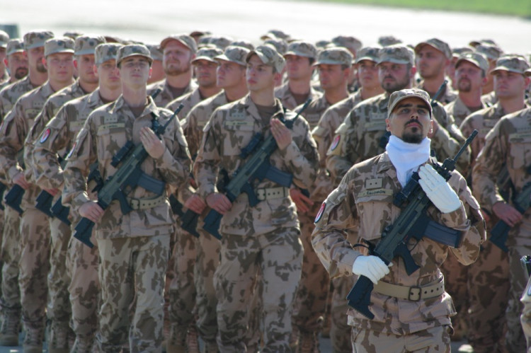 Vojáci trénují v Bechyni na slavnostní přehlídku