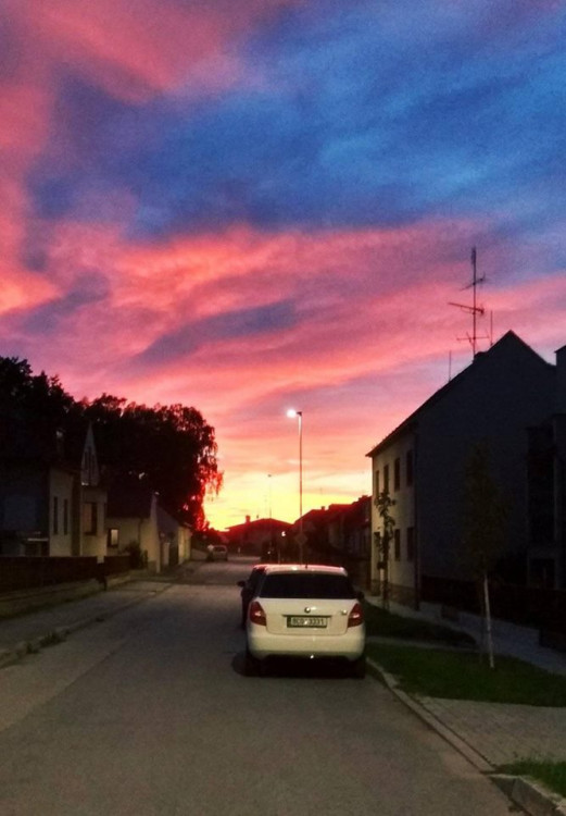 Rudé nebe nad Budějcema