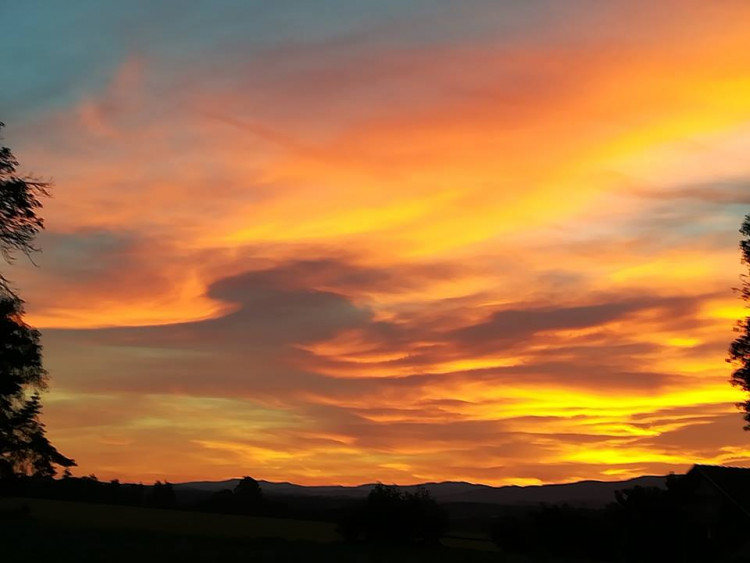 Rudé nebe nad Budějcema