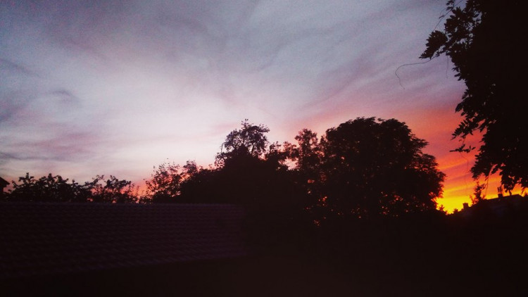 Rudé nebe nad Budějcema