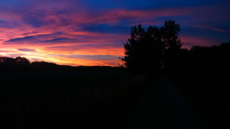 Rudé nebe nad Budějcema